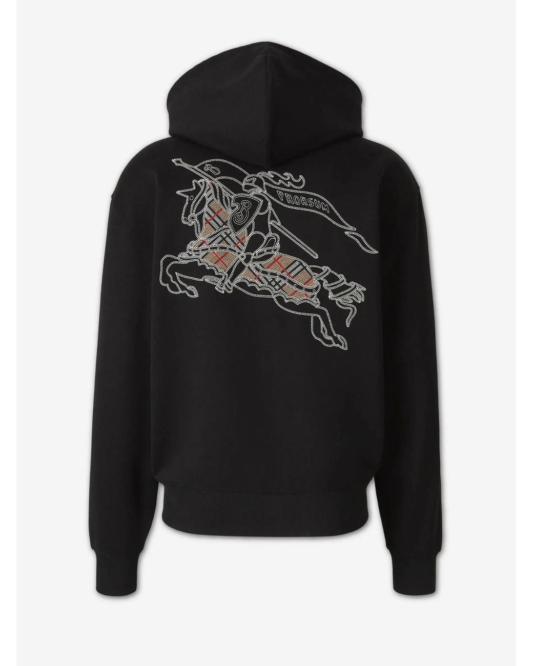 Burberry Black Cotton Hoodie for men