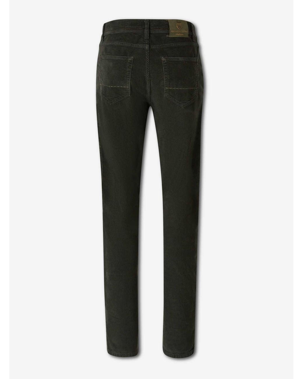 richard j. brown Black Cotton Corduroy Trousers for men