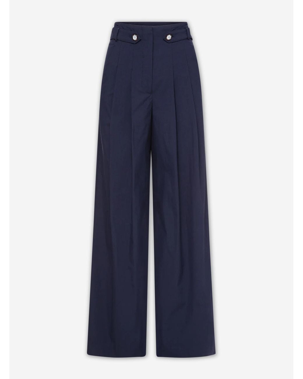 Veronica Beard Blue Allman Wide Leg Trousers