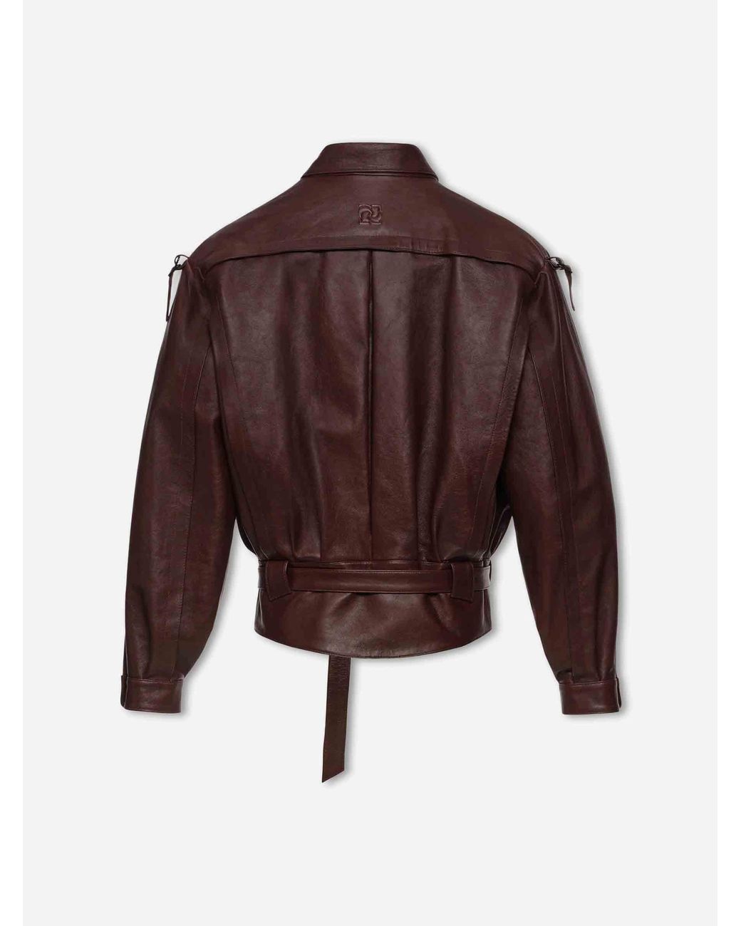 Magda Butrym Brown Oversized Leather Jacket