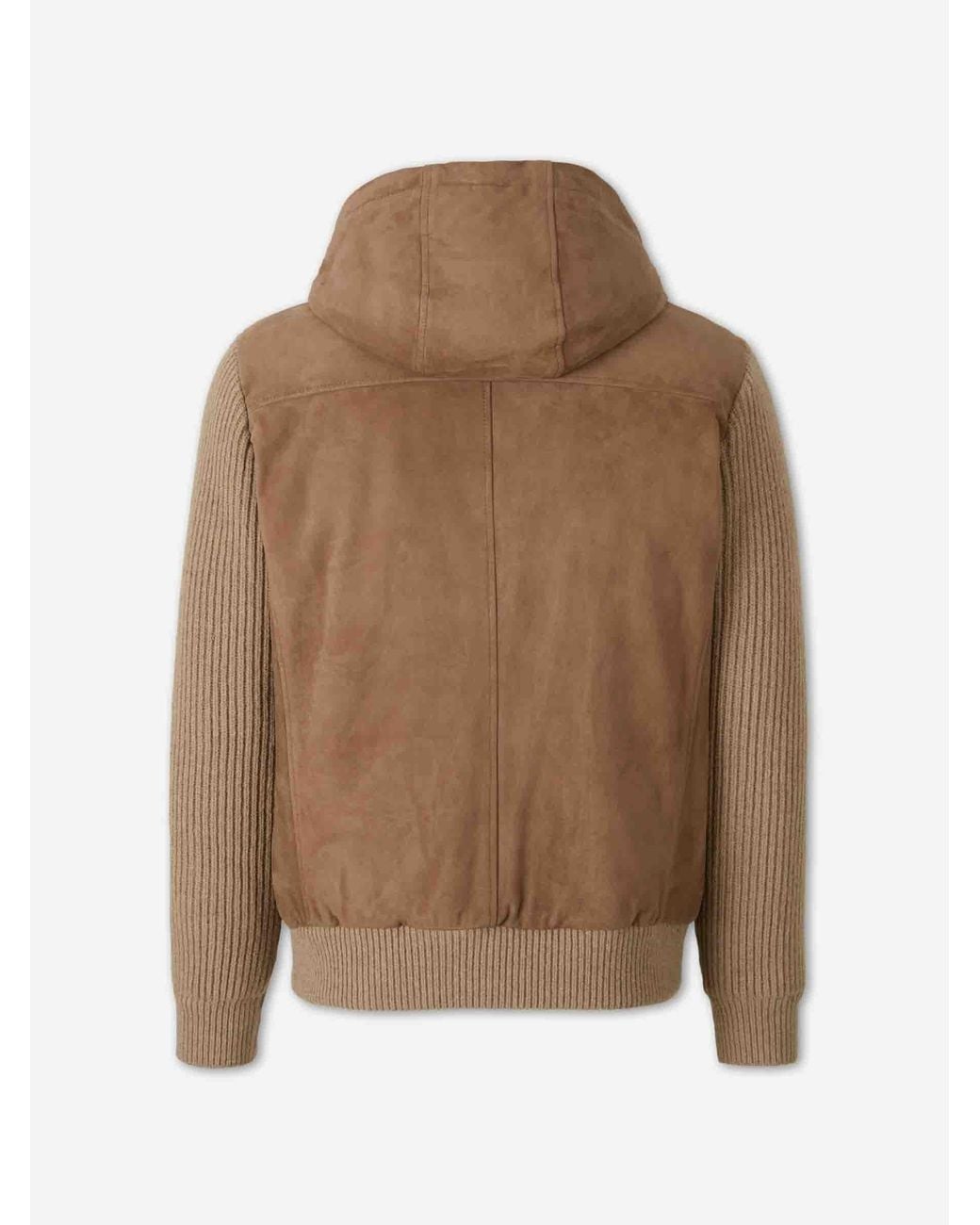 Santa Eulalia Brown Casual Suede Knit Jacket for men