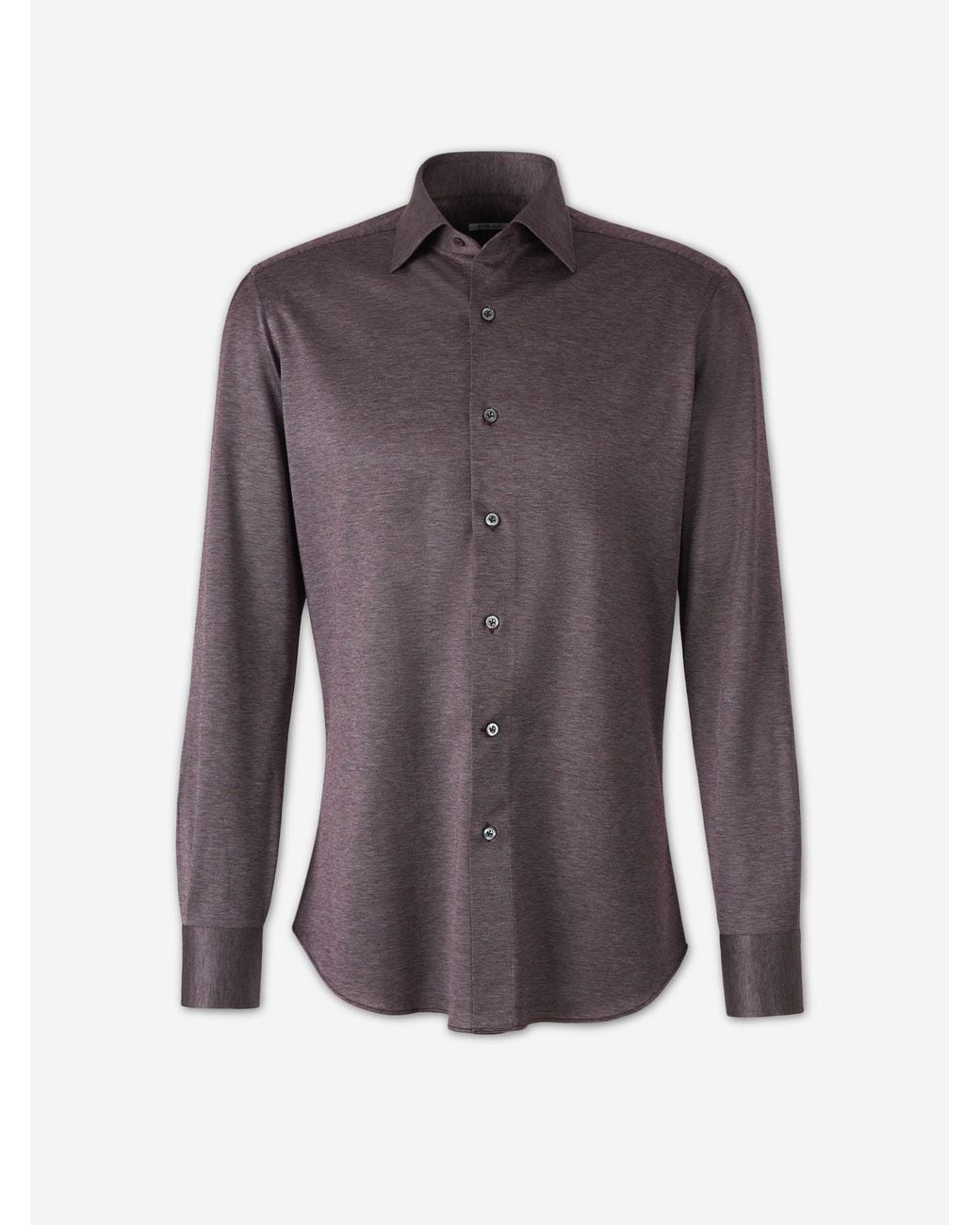 Fray Purple Plain Cotton Shirt for men