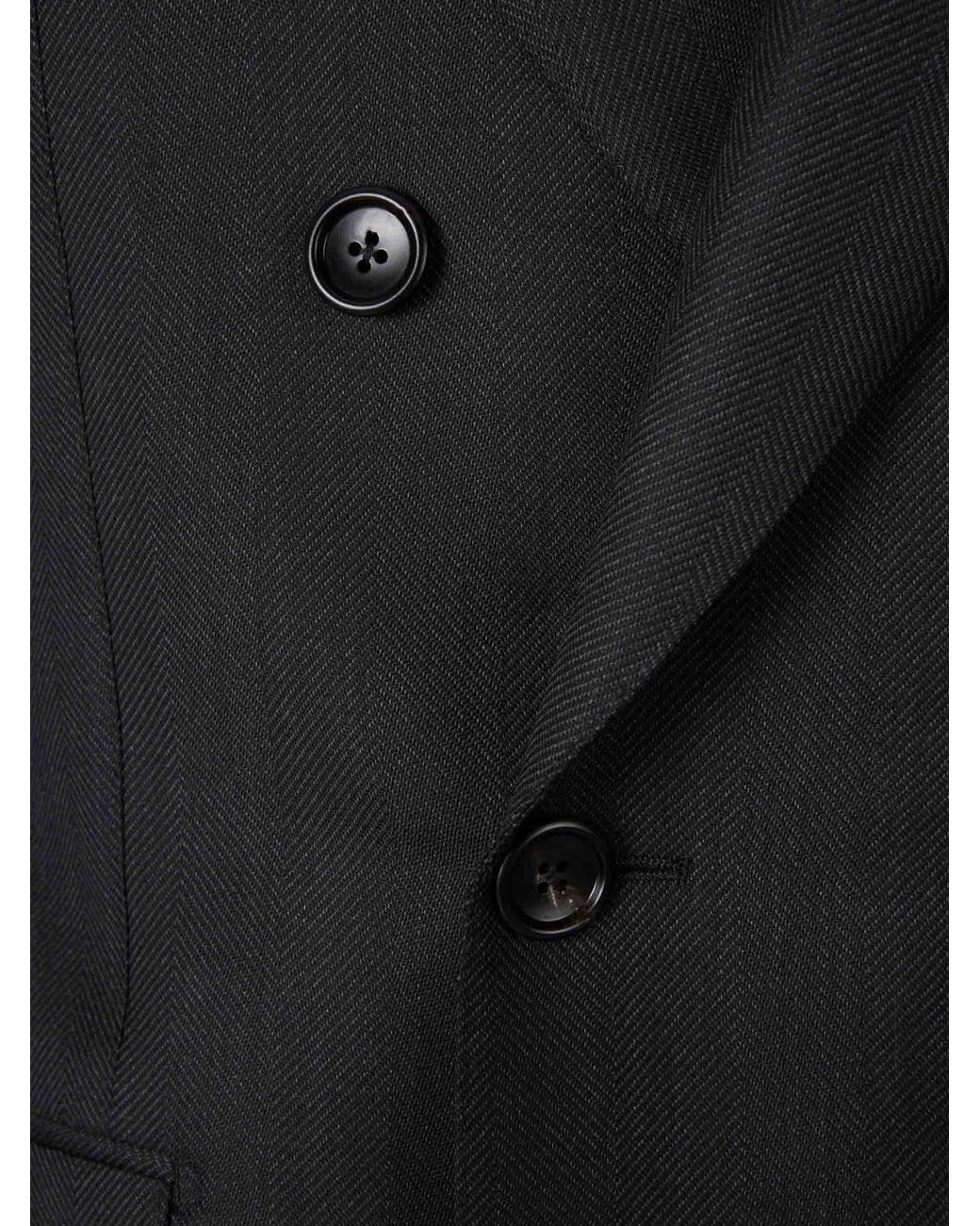 Tom Ford Black Double-Breasted Wool Suit for men