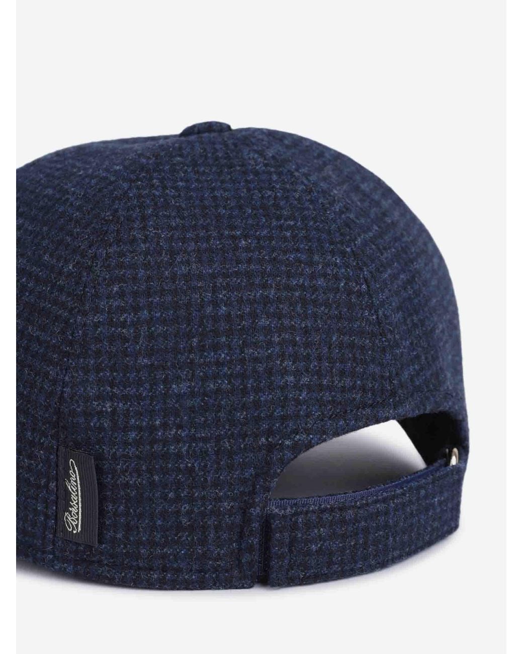 Borsalino Blue Wool Cap for men