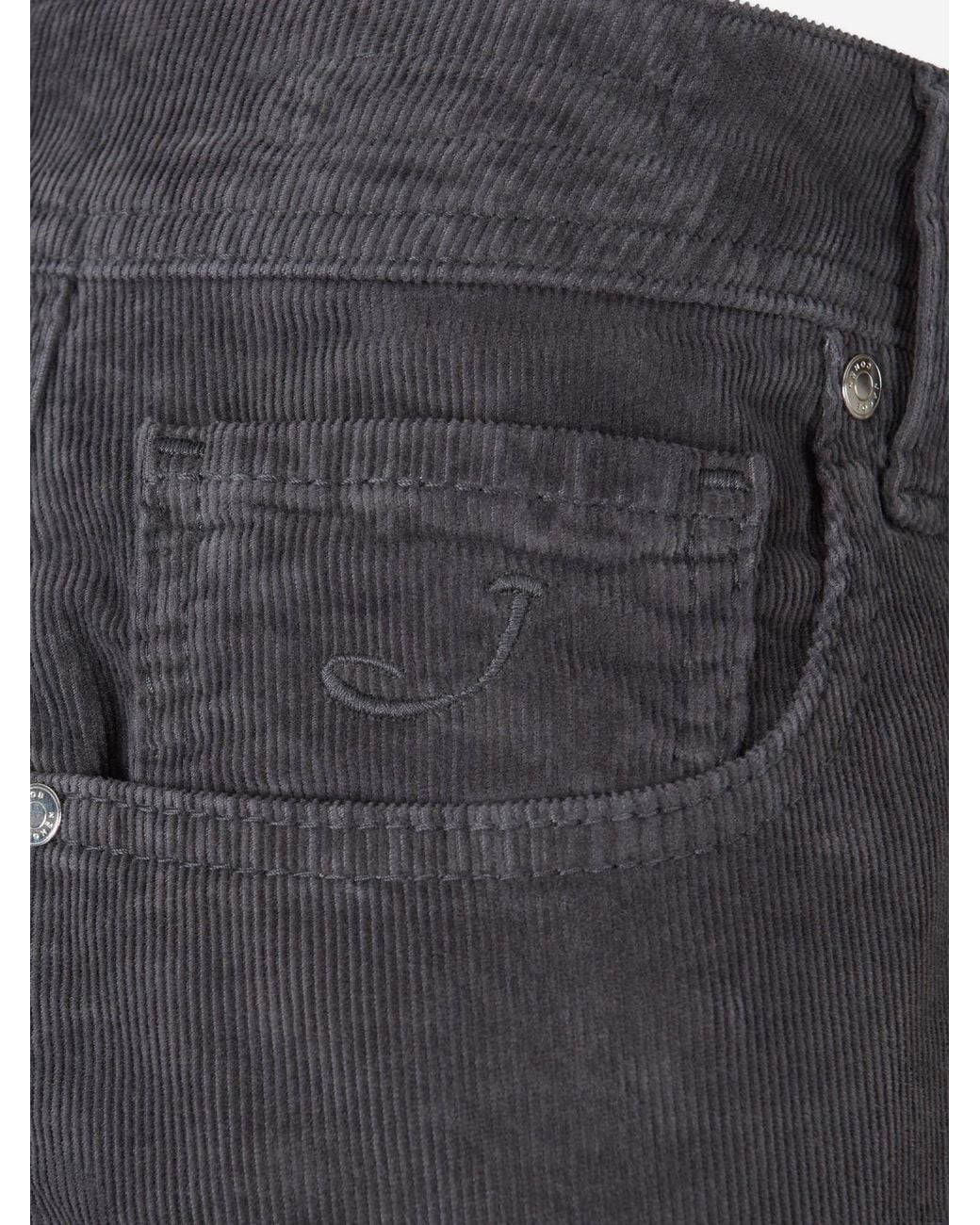 Jacob Cohen Gray Slim Corduroy Pants for men
