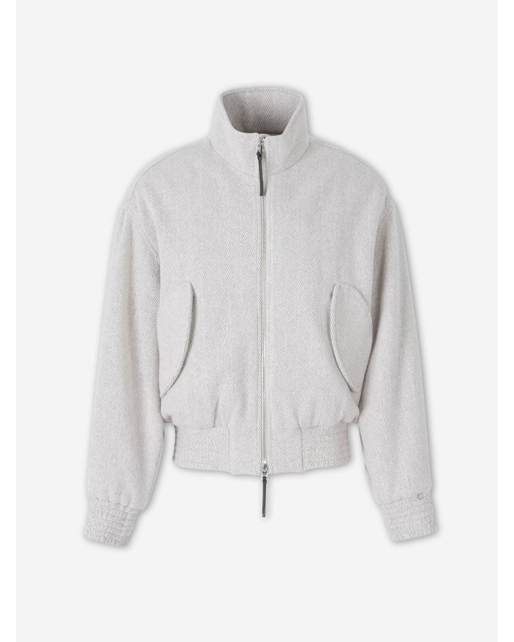 Jacquemus White Losange Bomber Jacket for men