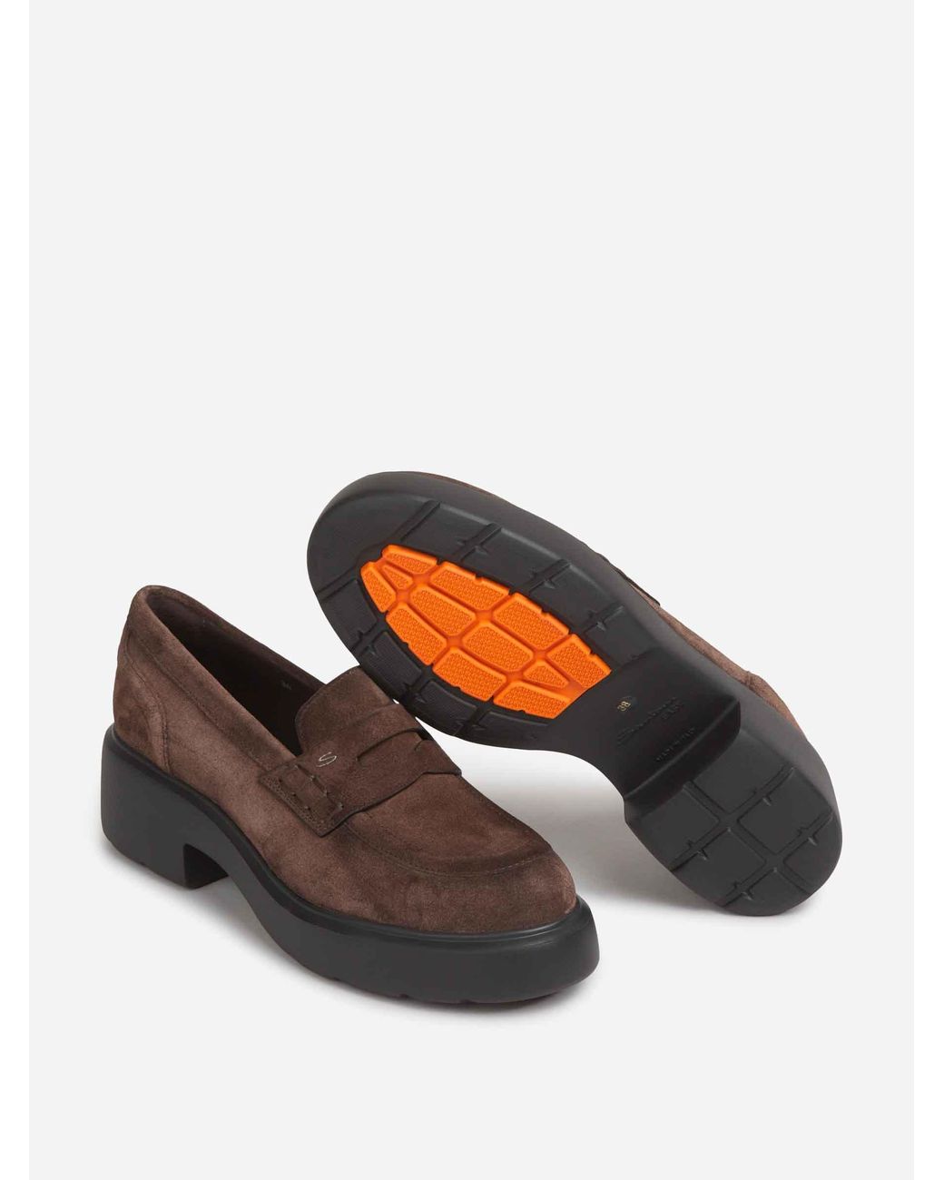 Santoni Brown Easy Penny Loafer