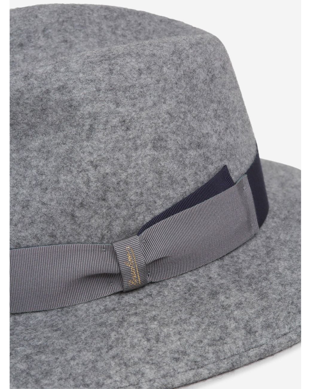 Borsalino Gray Wool Hat for men