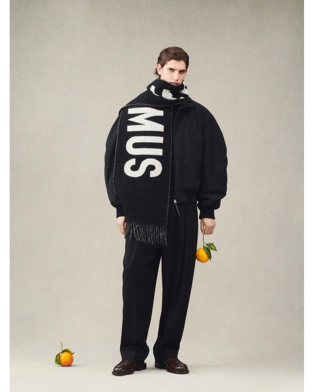 Jacquemus Blue Logo Scarf for men