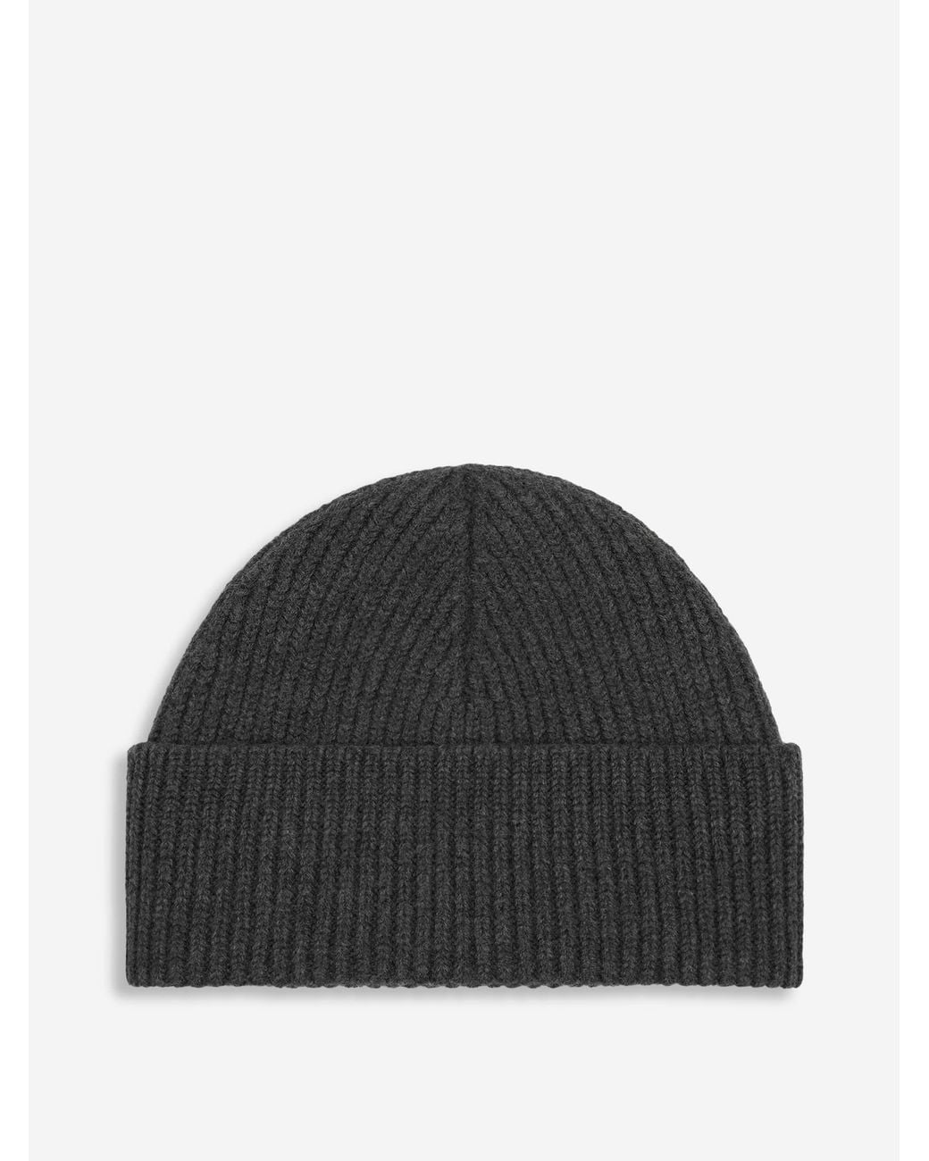 AMI Black Wool Logo Hat for men