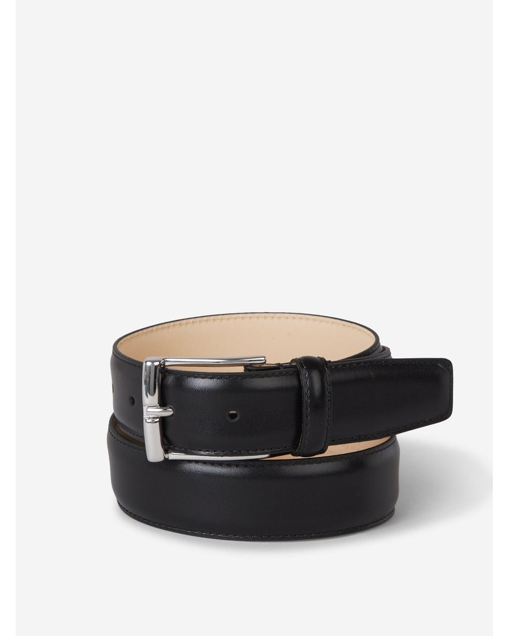 Crockett and Jones Black Fine Leather Belt for men