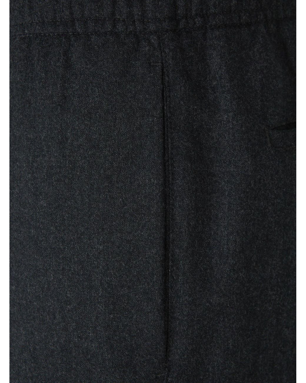 Canali Black Straight Wool Trousers for men