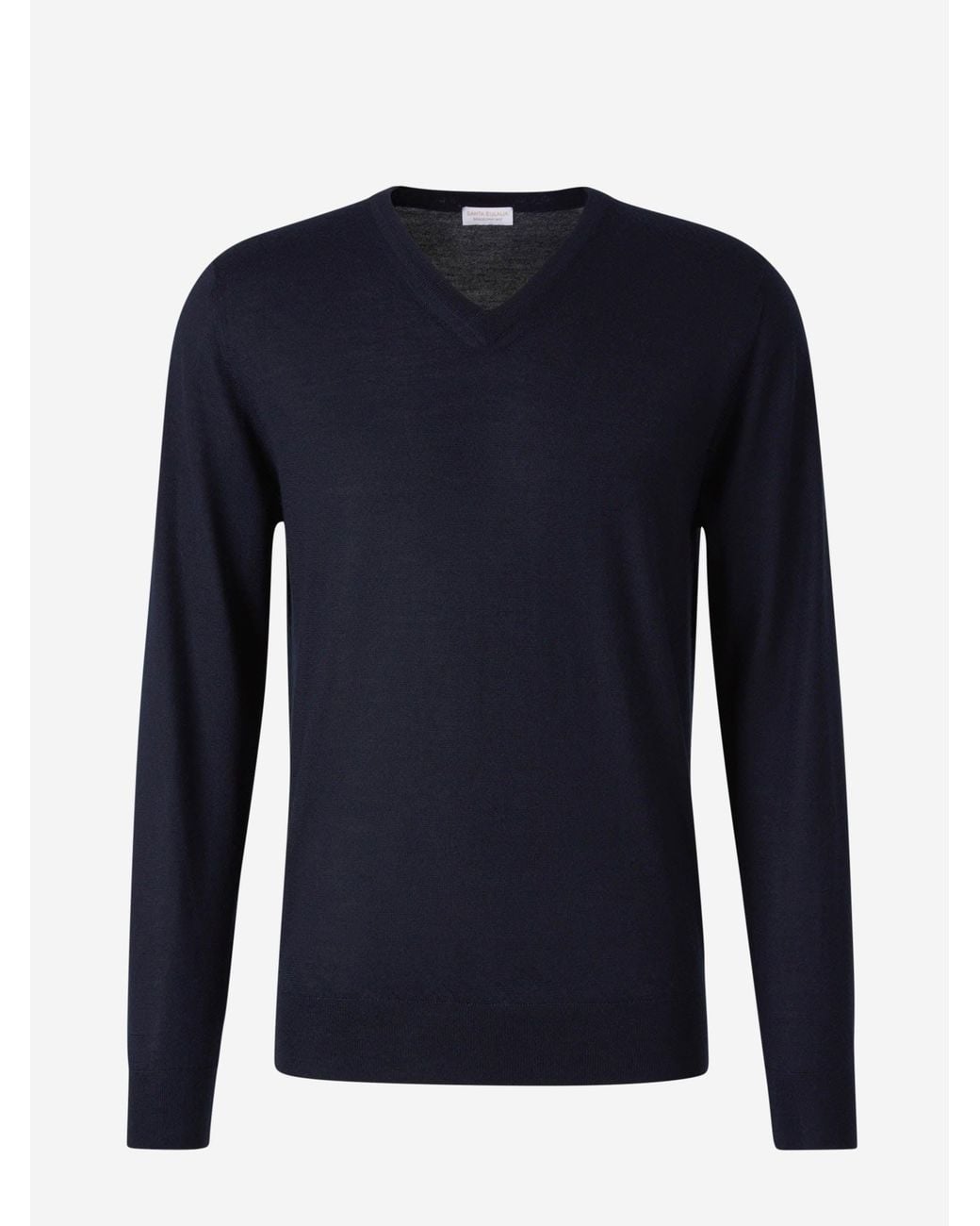Santa Eulalia Blue Cashmere V-Neck Sweater for men