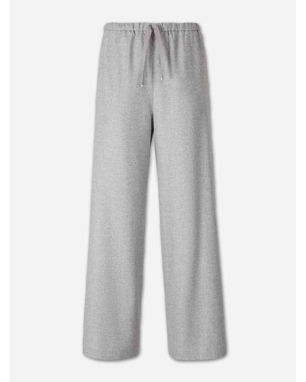 Herno Gray Silk Cashmere Dressy Pants
