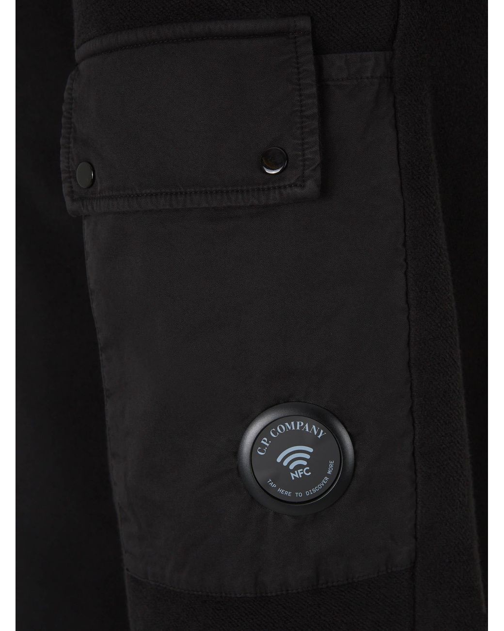 C P Company Black Cotton Joggers for men