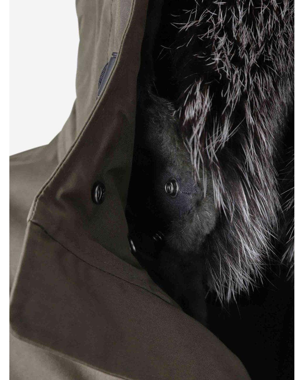 Yves Salomon Gray Short Fur Coat for men