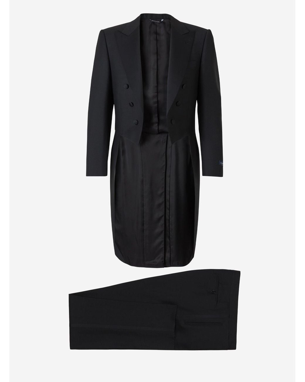 Canali Black Trousers And Vest Tailcoat for men