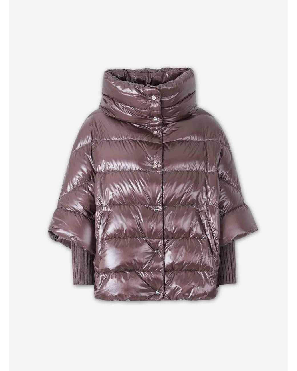 Herno Purple Short-Sleeve Down Jacket