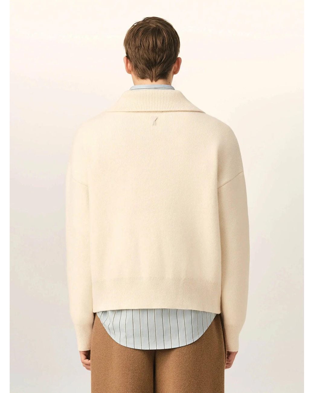 AMI Natural Sweater Wool Turtleneck
