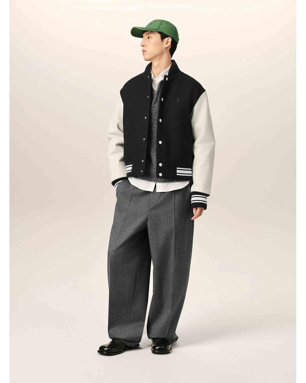 AMI Black Bomber Teddy Wool for men