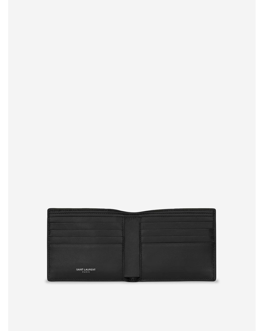 Saint Laurent White Cassandre East/West Wallet for men