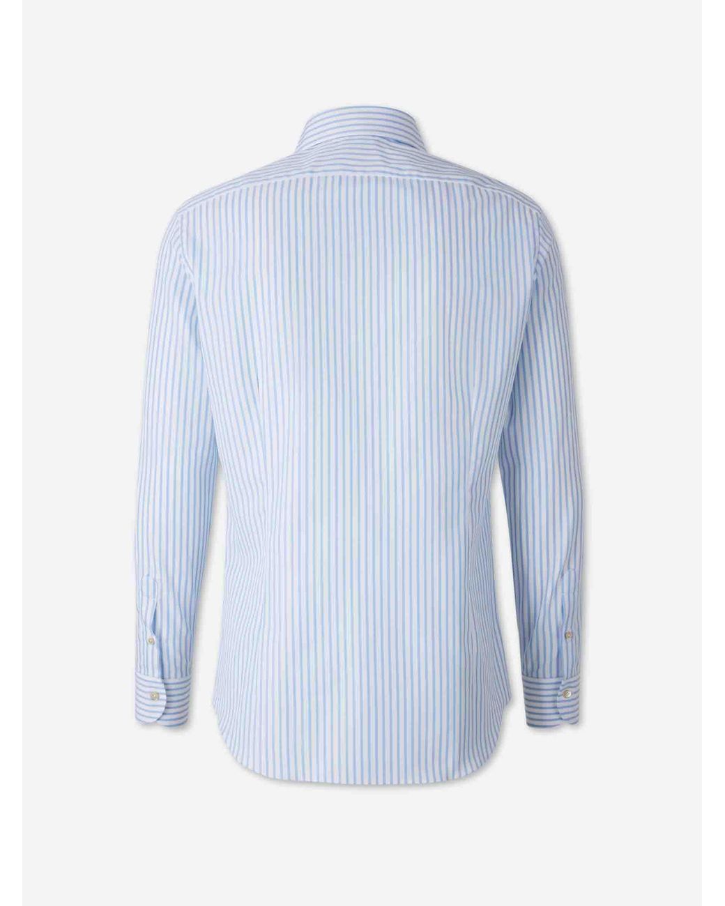 Santa Eulalia Blue Striped Shirt for men