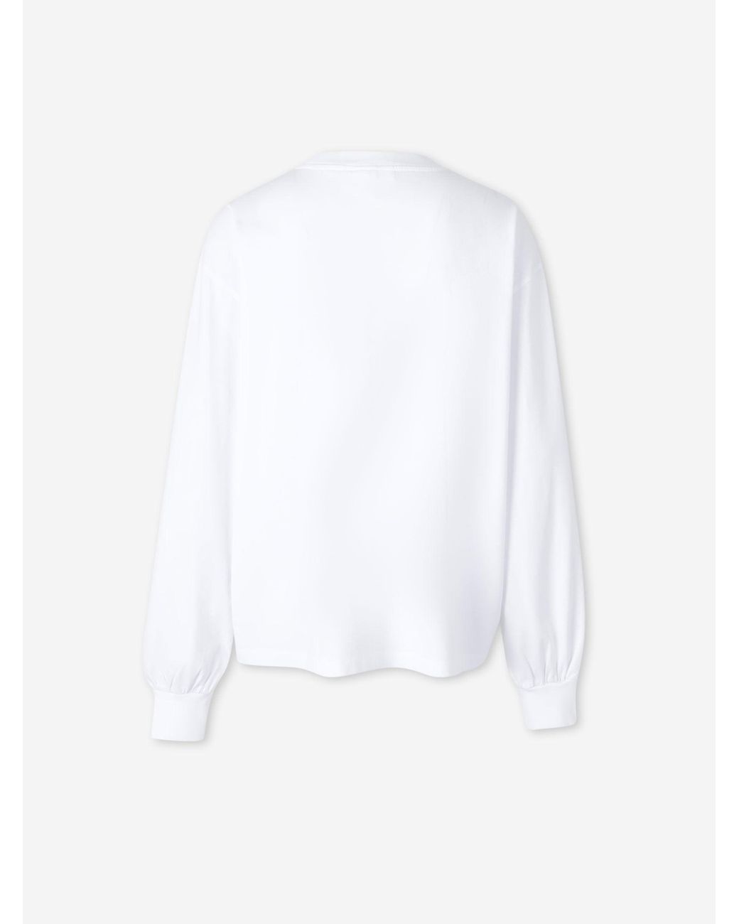 Ganni White Strawberry Long Sleeve T-Shirt