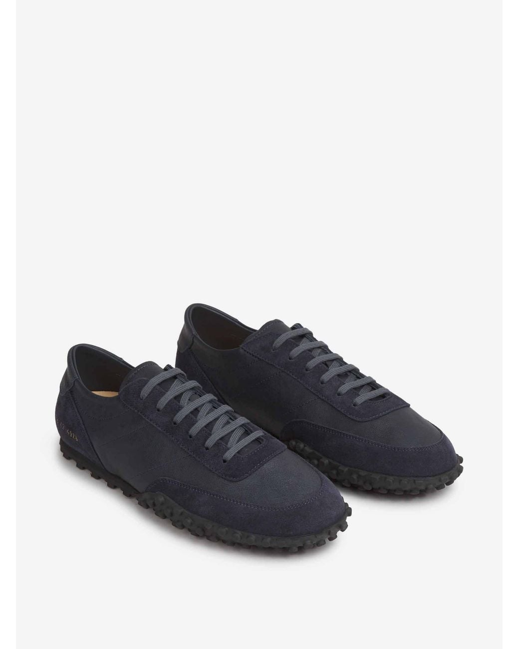 Common Projects Blue Leather-Panelled Studded-Sole Sneakers for men