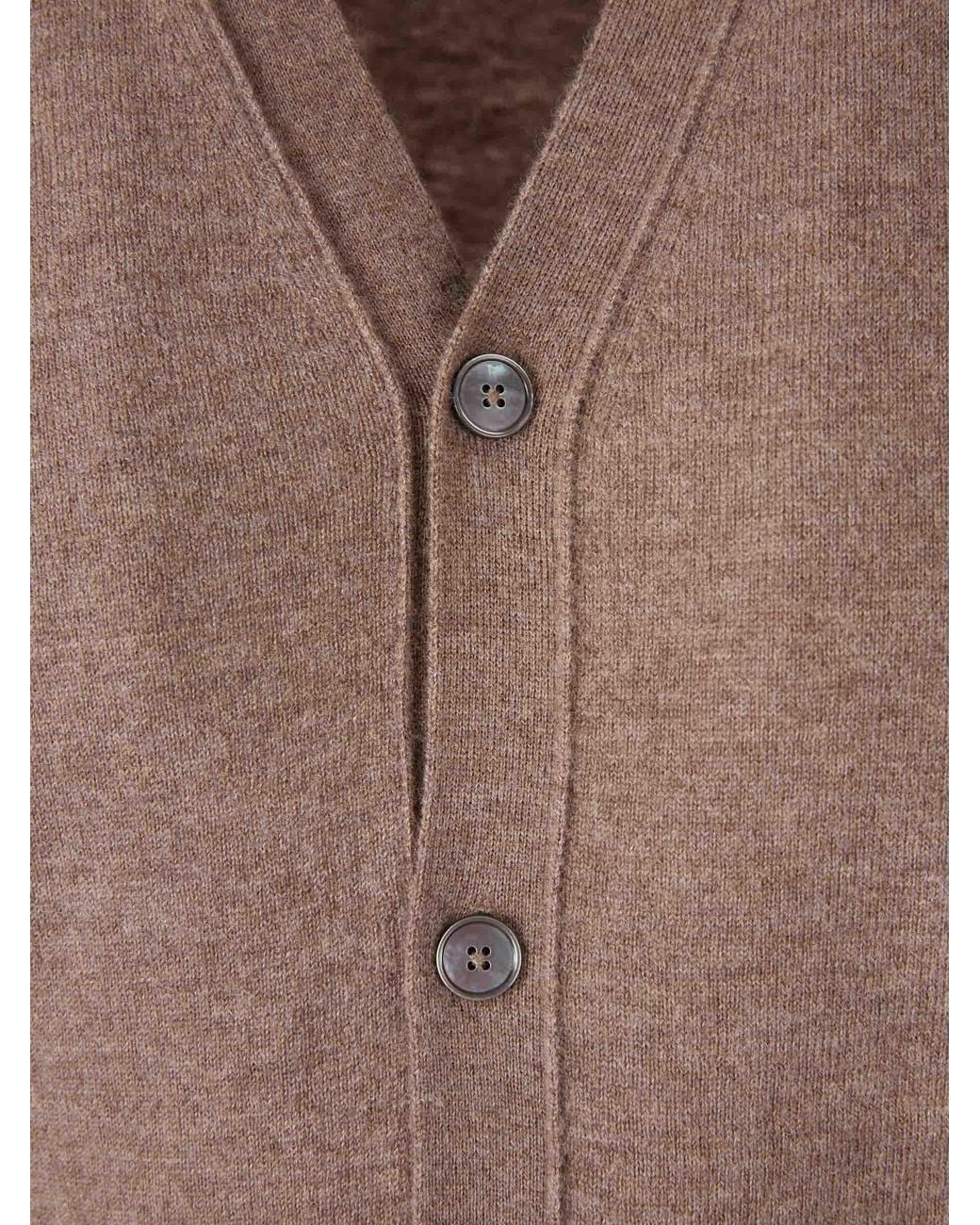 Santa Eulalia Brown Wool Knit Cardigan for men