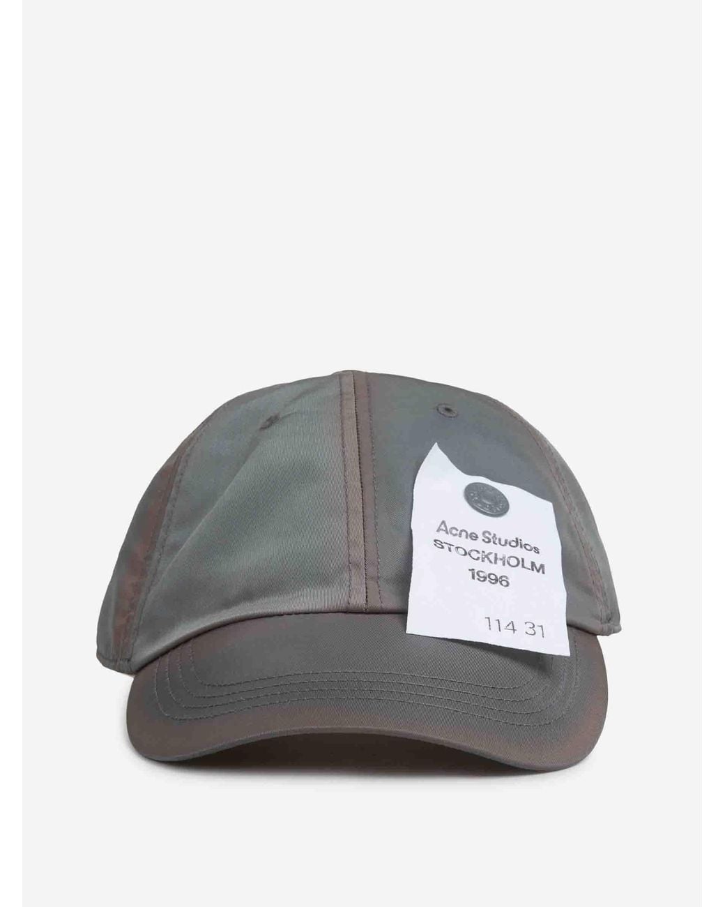 Gorra Logo Patch Acne de hombre de color Gray