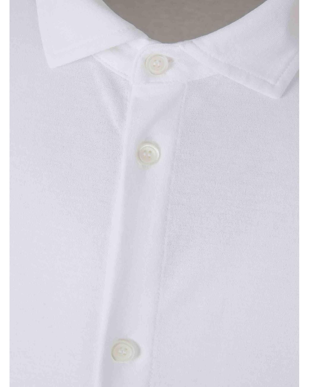 Zanone White Cotton Slit Shirt for men
