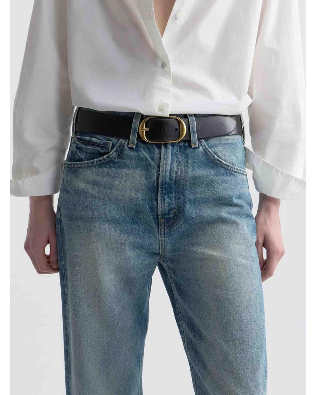 Nili Lotan Blue Mitchell Straight Leg Jeans