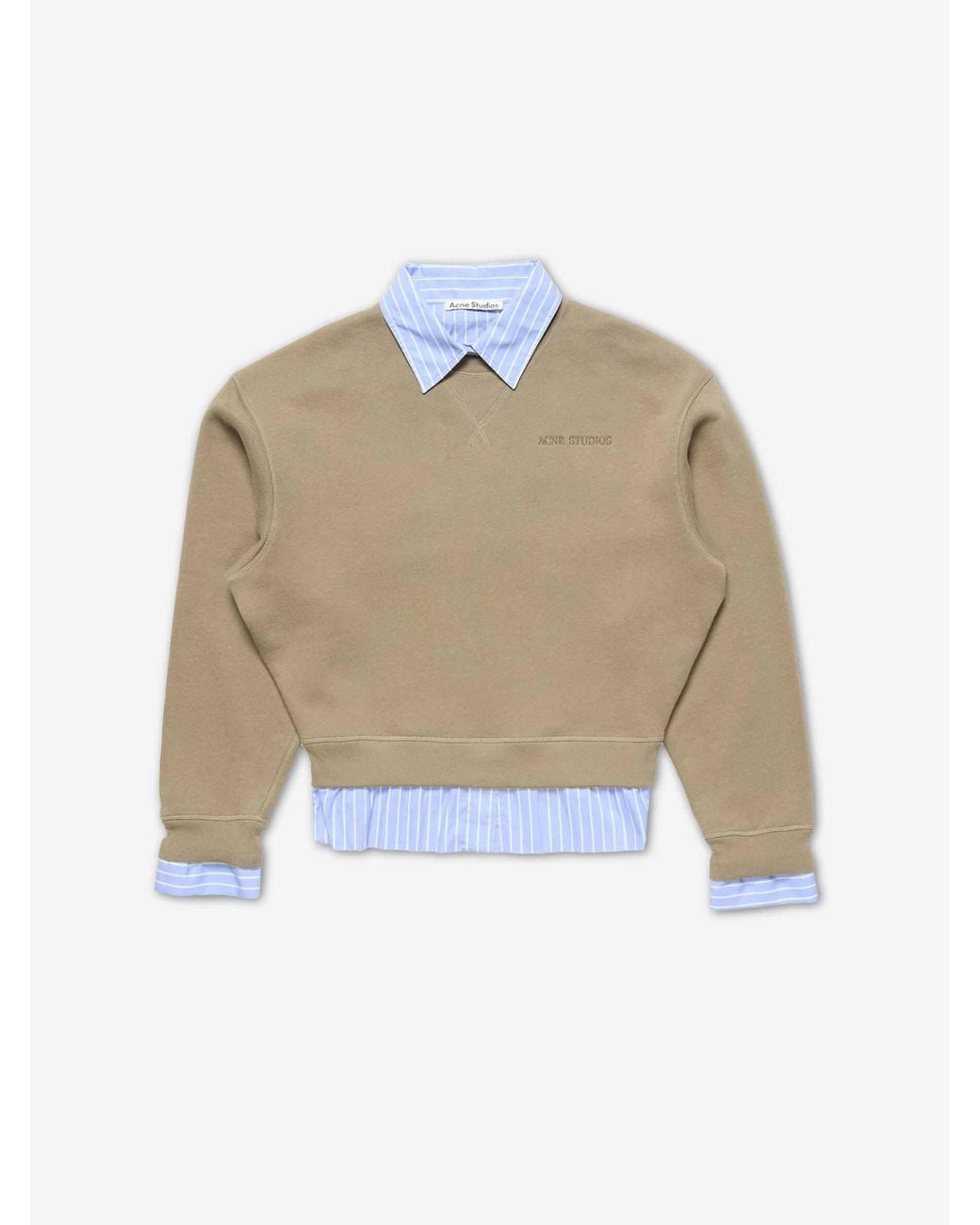 Acne White Logo Layered Sweatshirt