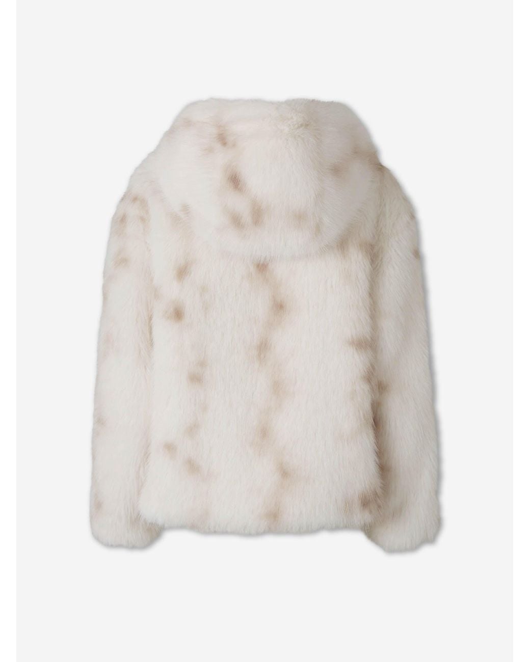 Herno White Lynx-Effect Fur Jacket
