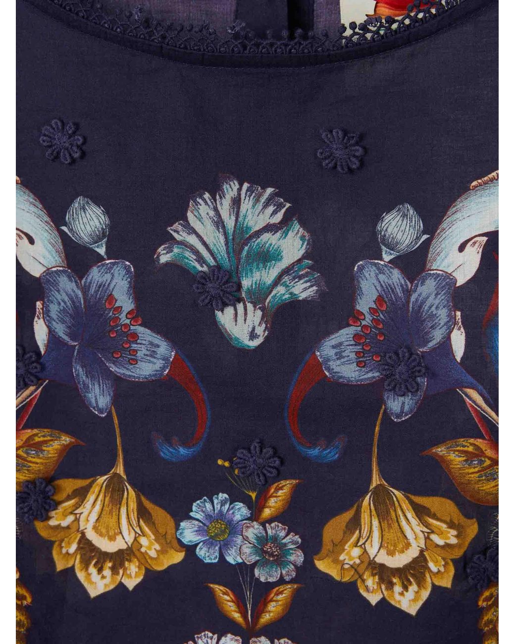 Farm Rio Blue Golden Nature Blouse