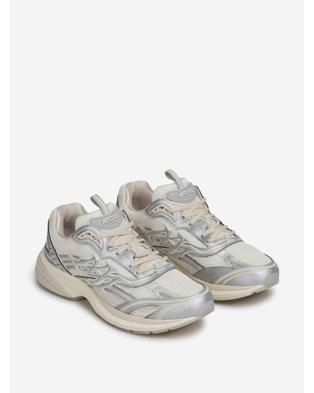 Amiri White Metallic M-Tech Sneakers for men