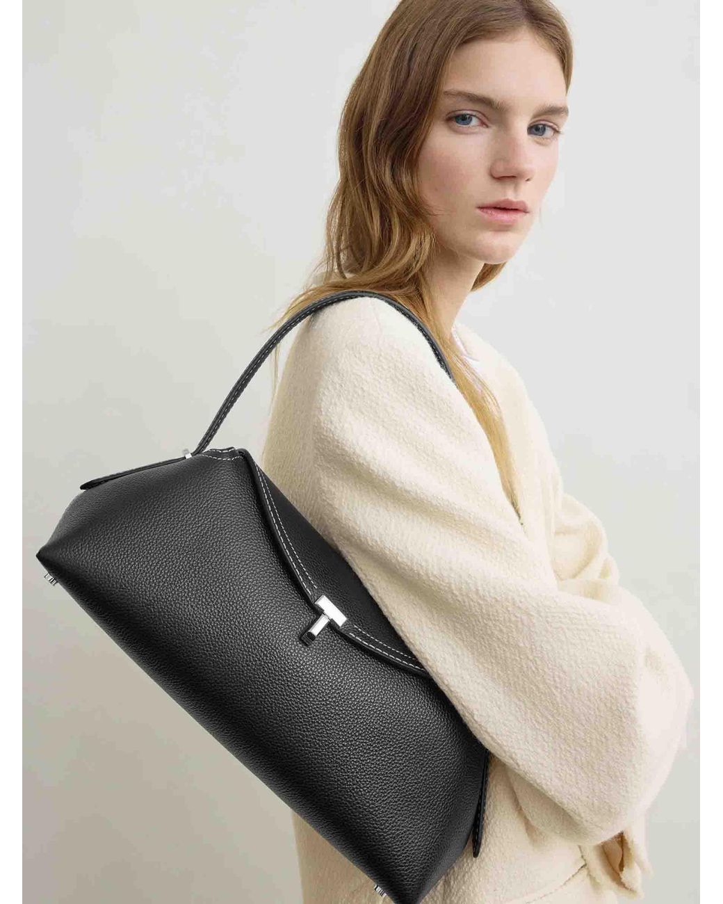Totême Black T-Lock Bag