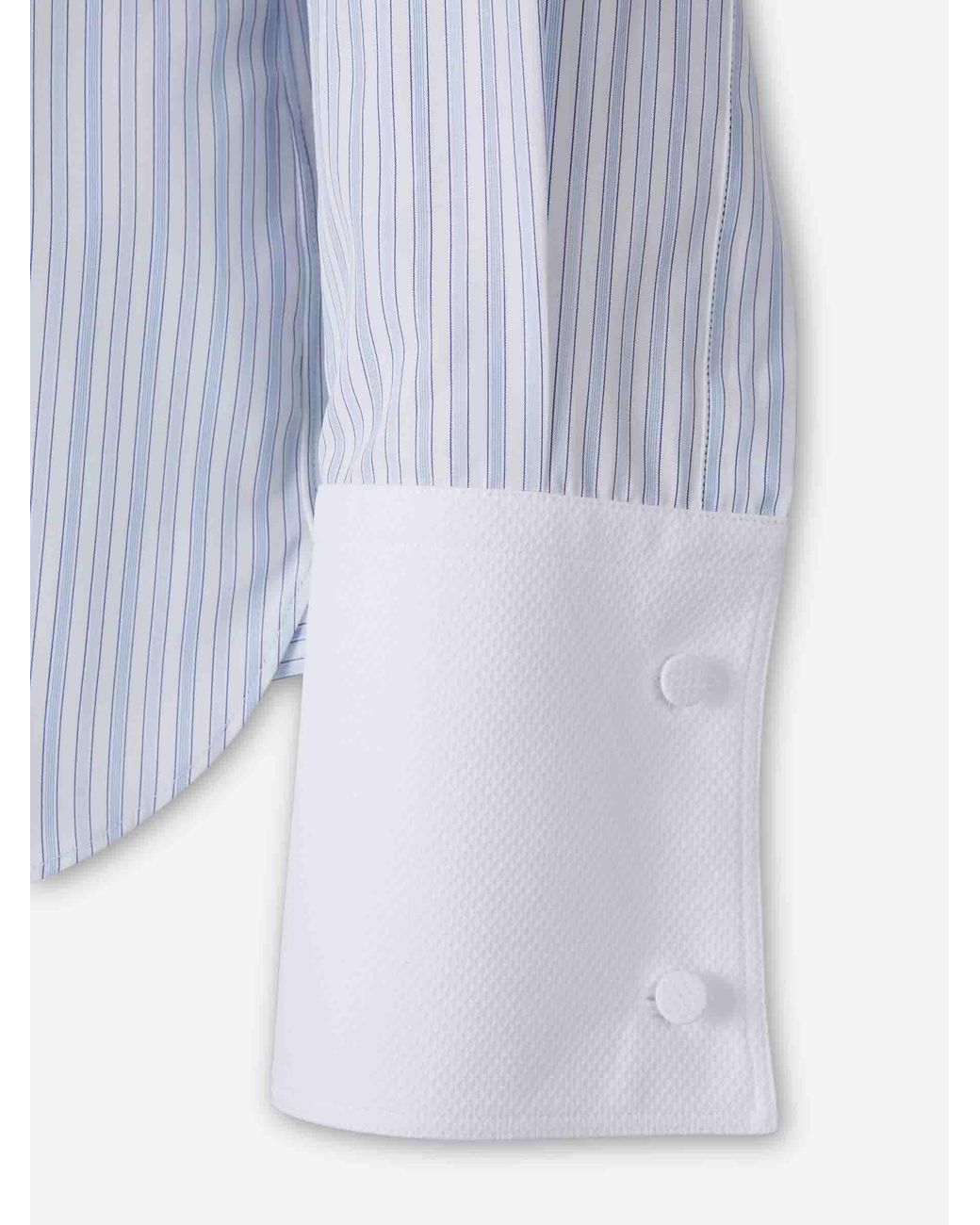 Tom Ford Blue Contrasting Tuxedo Shirt