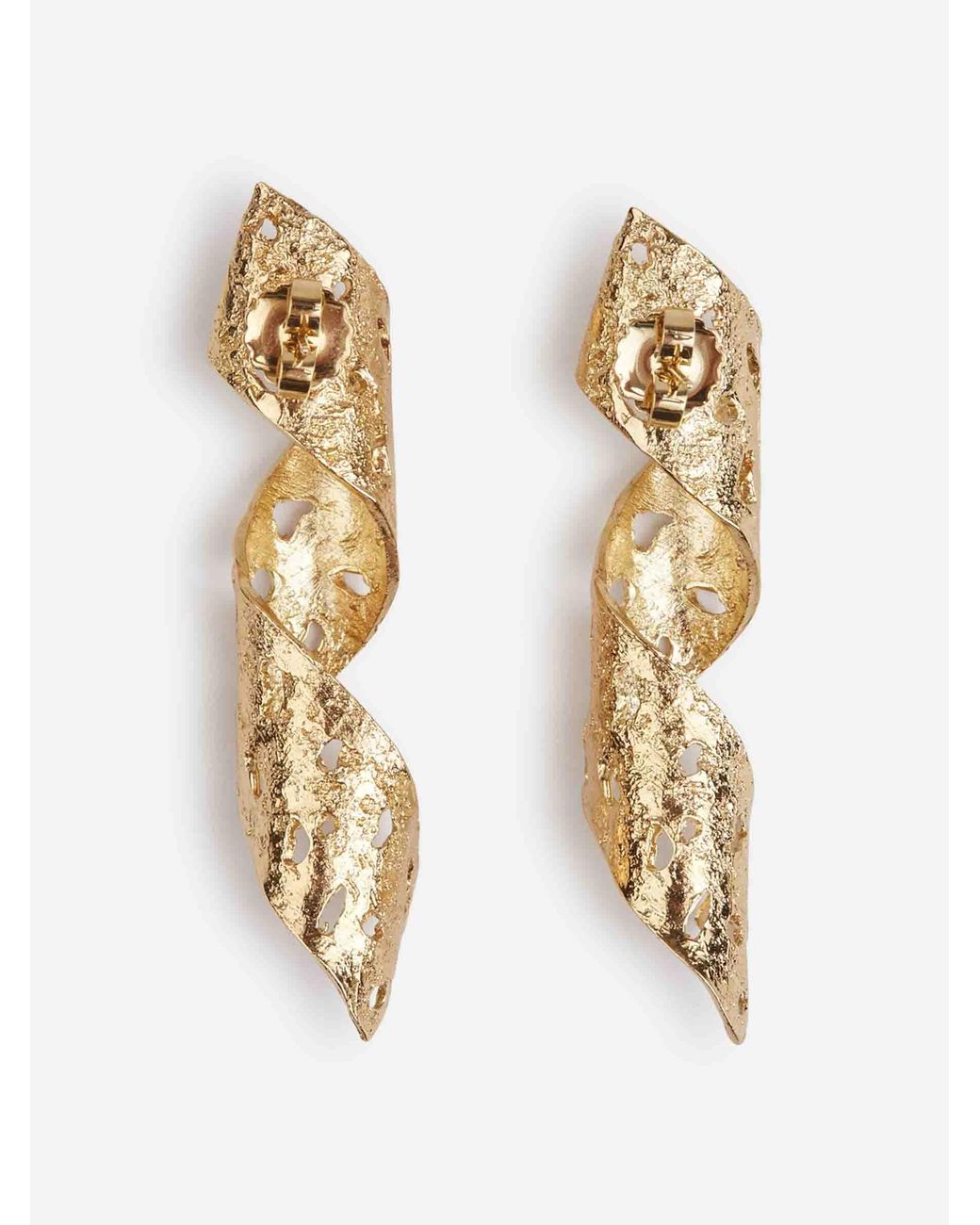 Paola Sighinolfi Metallic Ribbon Earrings