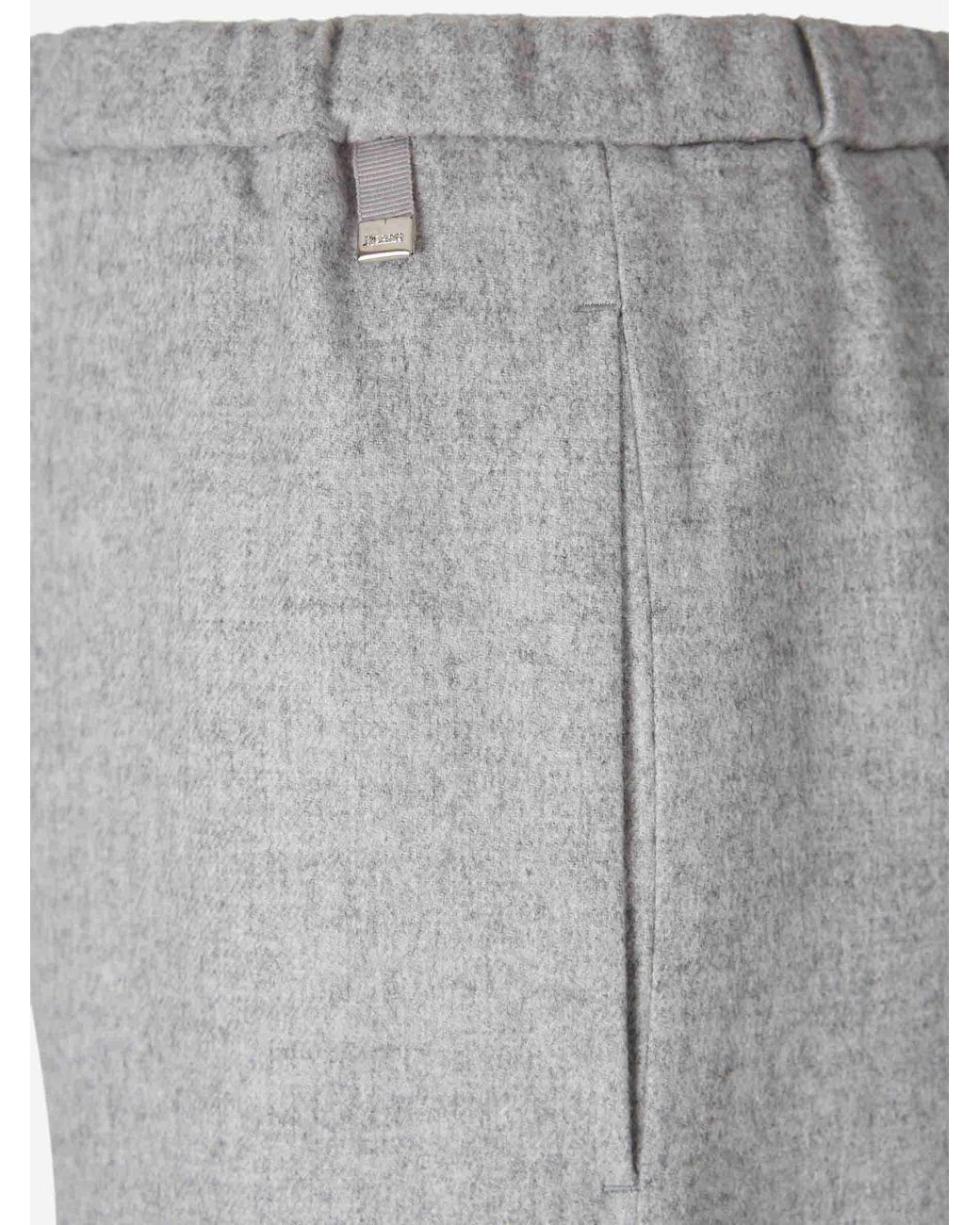 Herno Gray Silk Cashmere Dressy Pants