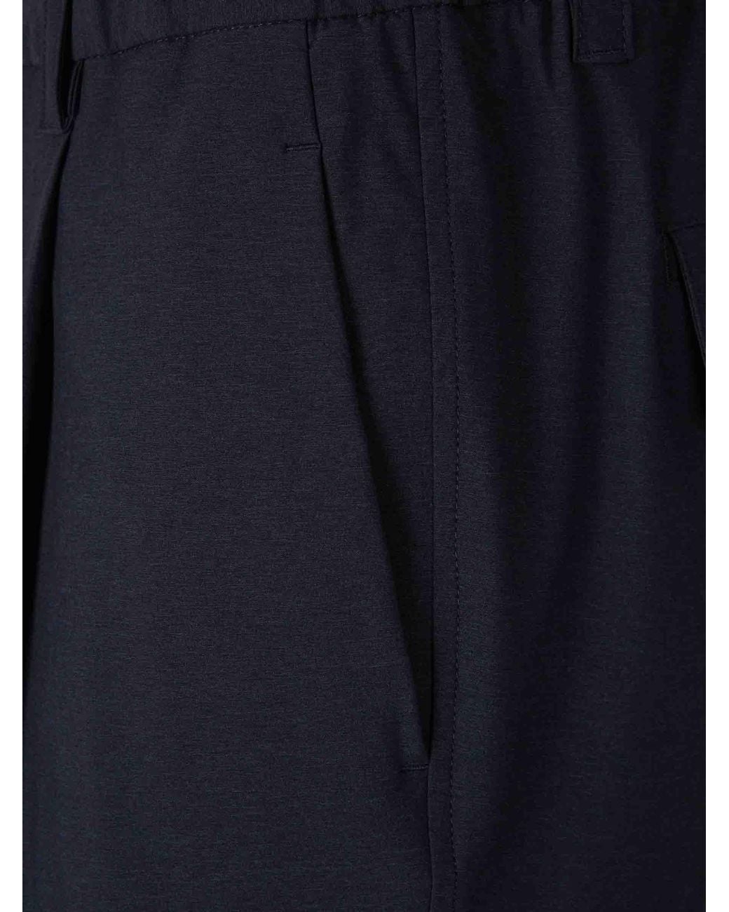Herno Blue Straight Leg Trousers Cargo for men