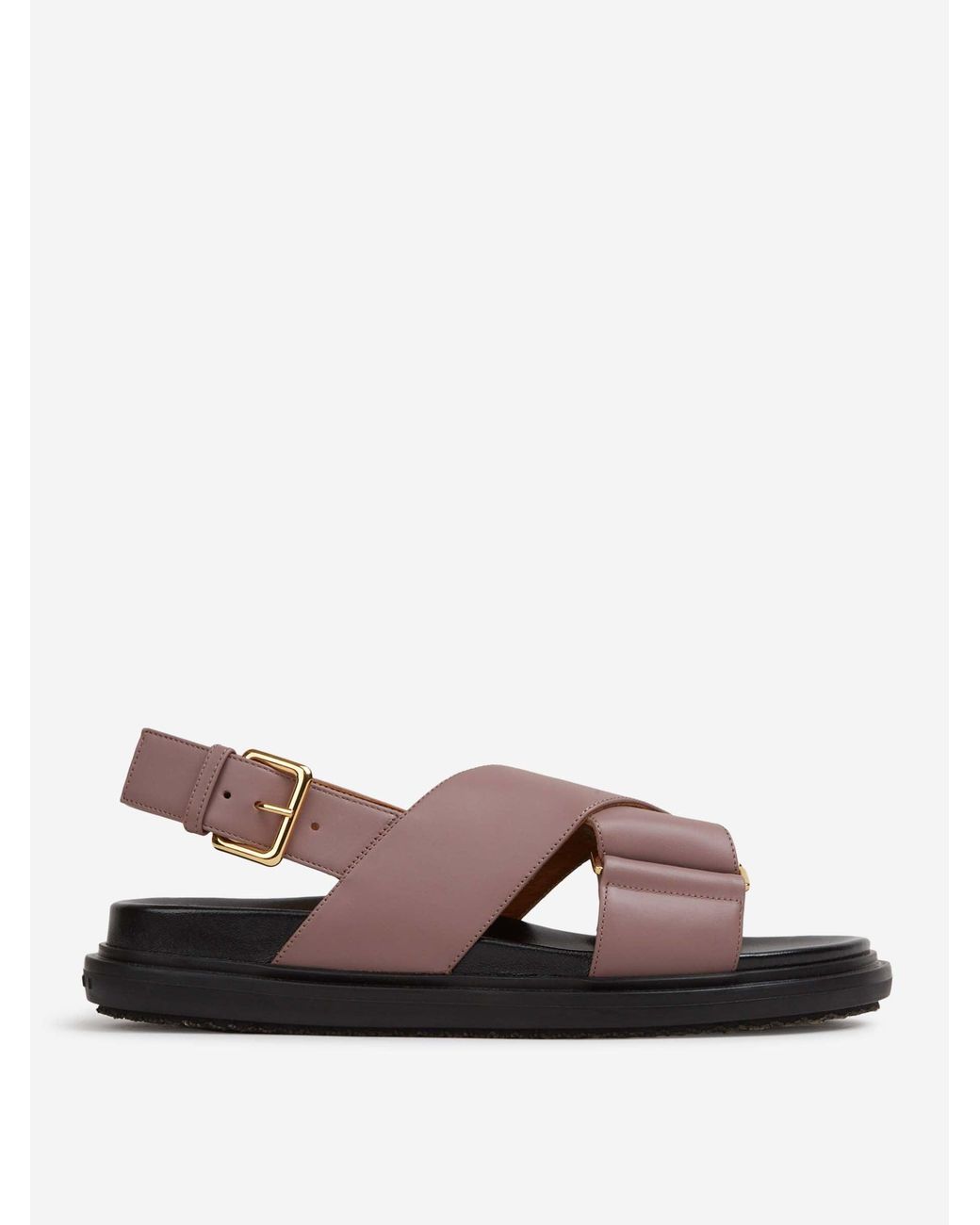 Marni Brown Fussbett Leather Sandals