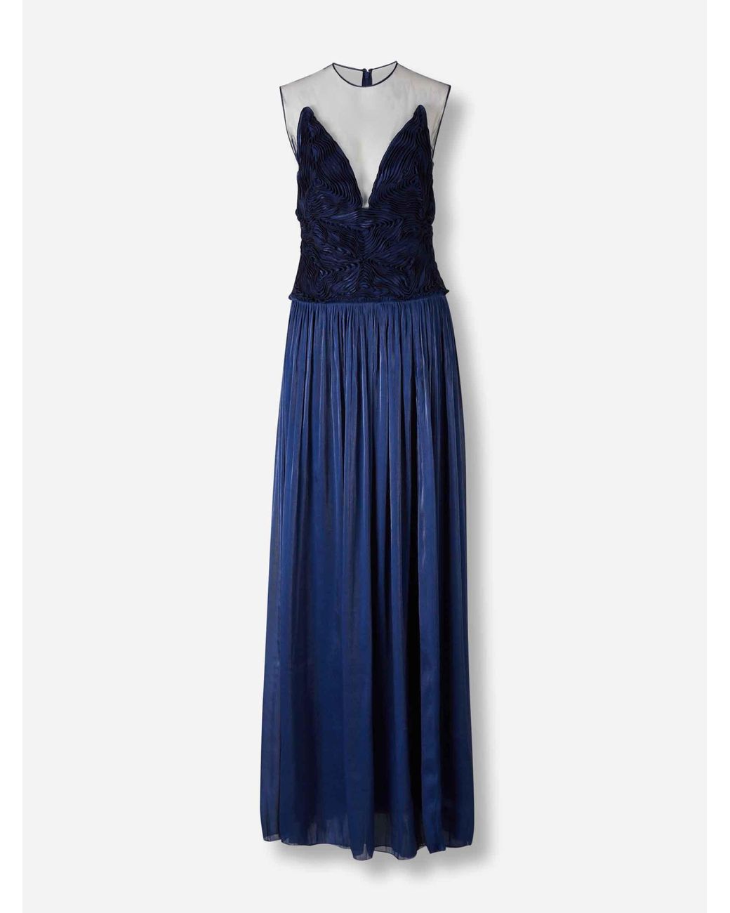 Robe Maxi Drapée Costarellos en coloris Blue