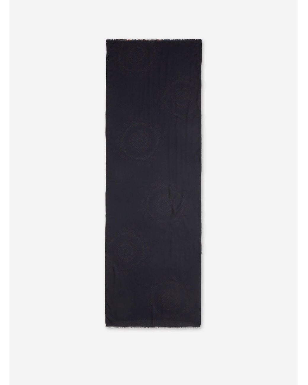 Santa Eulalia Blue Printed Wool Scarf for men