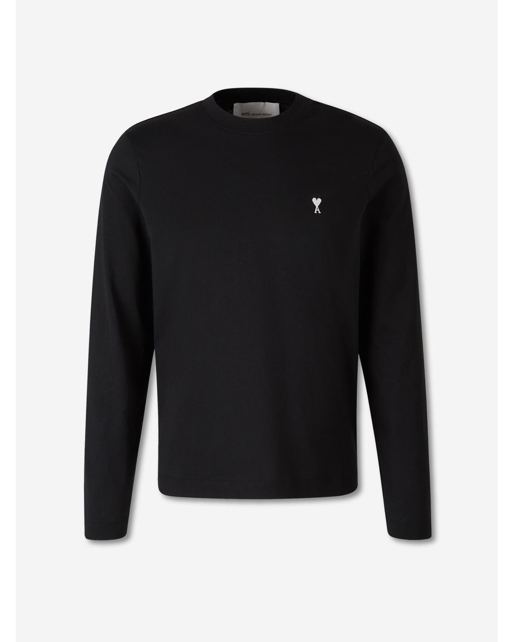 AMI Black Long Sleeve T-Shirt for men
