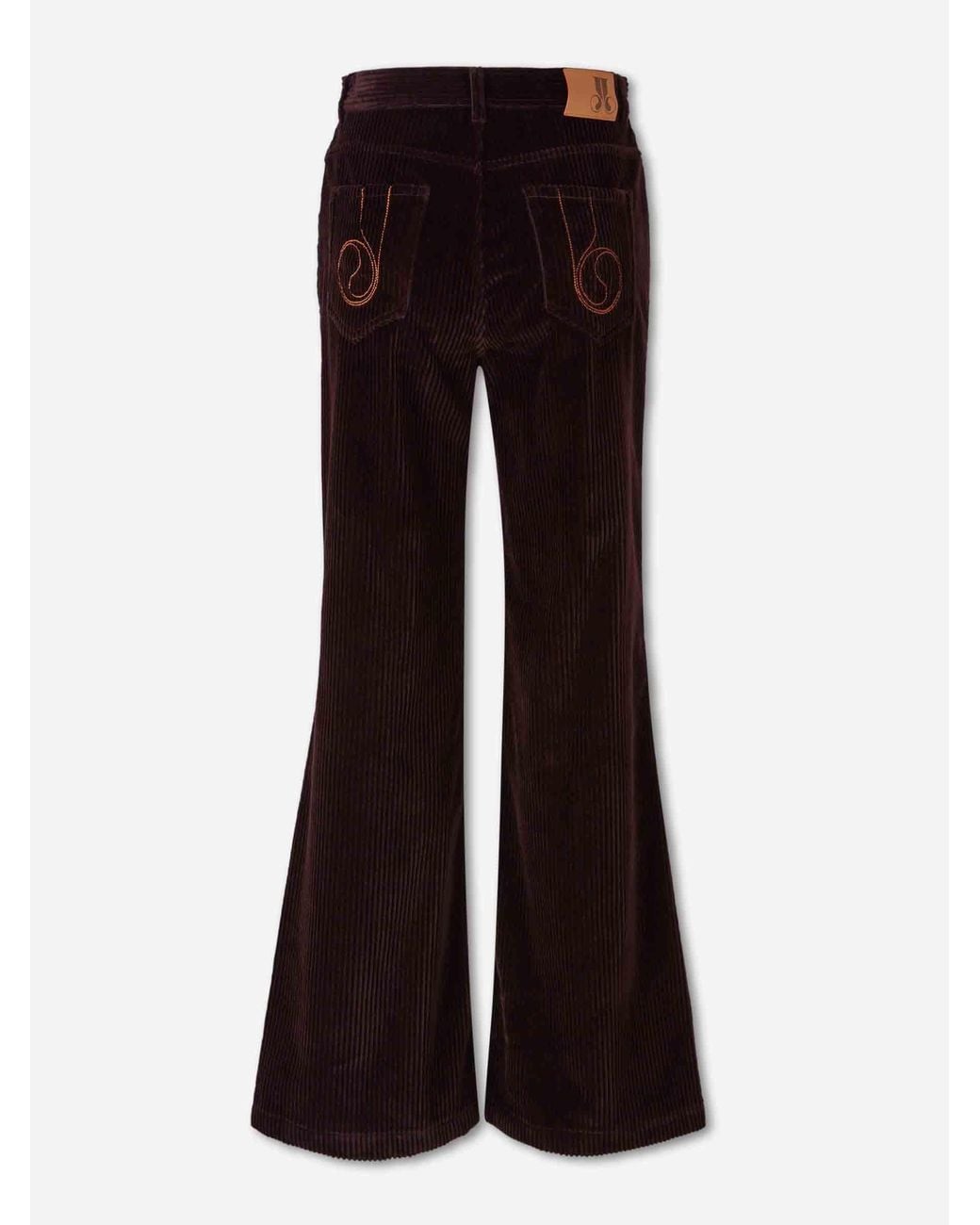 LaDoubleJ Black Flared Corduroy Trousers