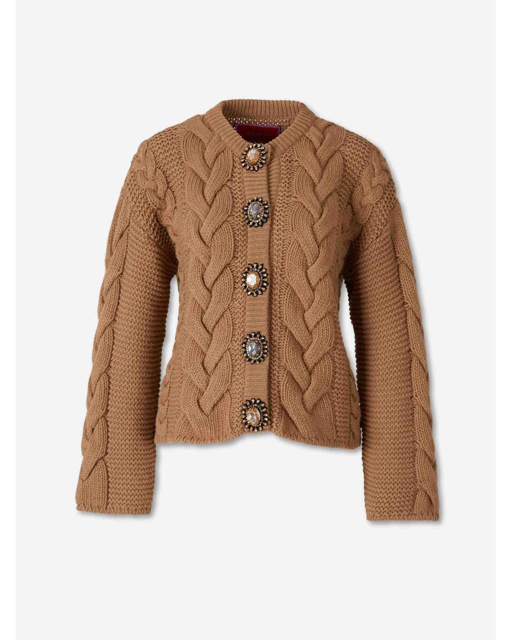 LaDoubleJ Brown Button-Up Knit Sweater