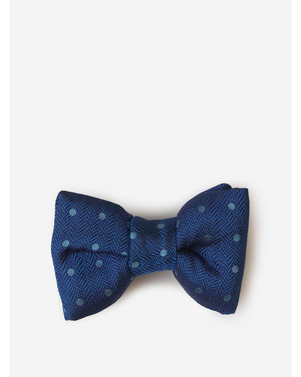 Tom Ford Blue Silk Polka Dots Bow Tie for men