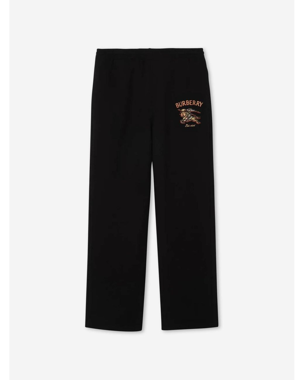 Burberry Black Cotton Logo Joggers for men