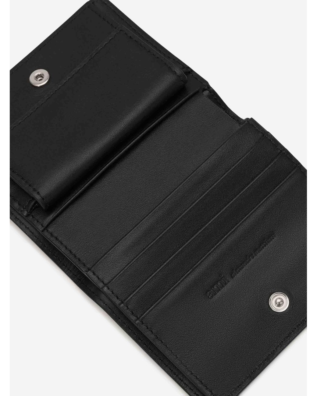 AMI Black Plain Folding Wallet for men